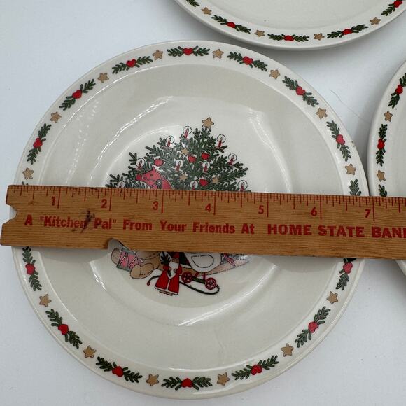 Vintage Salad Plates in O Christmas Tree by Ten Strawberry Street Set of 4 - Picture 3 of 13
